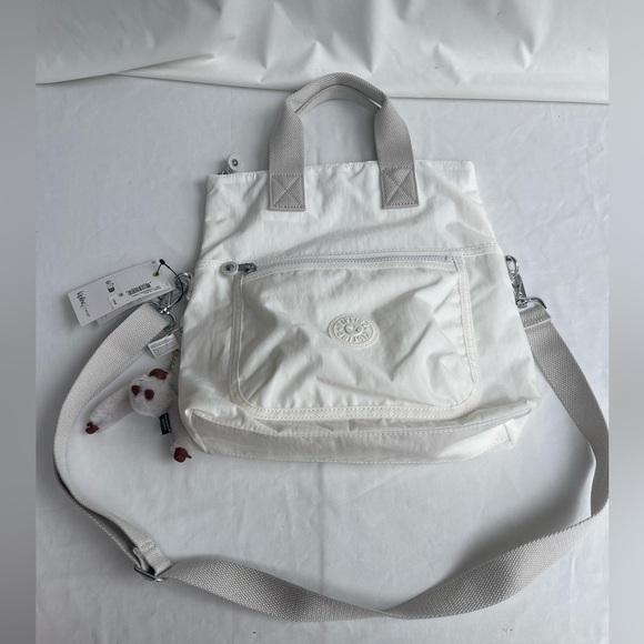 Kipling white handbag/ crossbody bag 2 in 1  new with tag - Picture 13 of 13